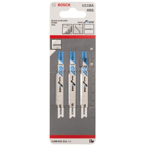 Bosch List ubodne testere U 118 A Basic 2608631511, 3 komada Slike