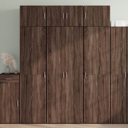 VidaXL Visoka komoda boja hrasta 70x42,5x185 cm od konstruiranog drva Slike