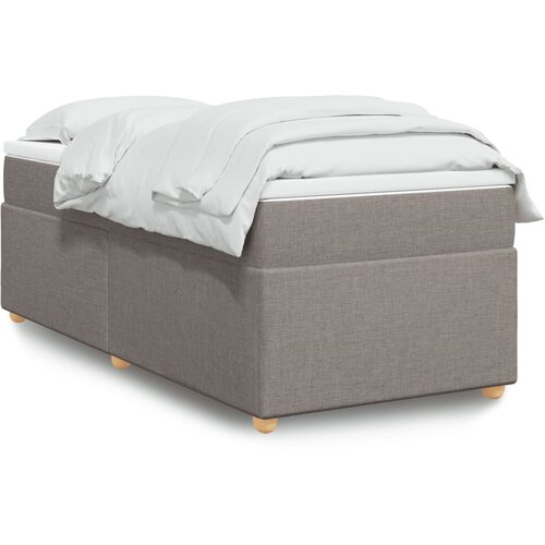  The Living Store Box spring postelja z vzmetnico taupe 90x200 cm blago - Box Spring Postelja, (21496866) Slike