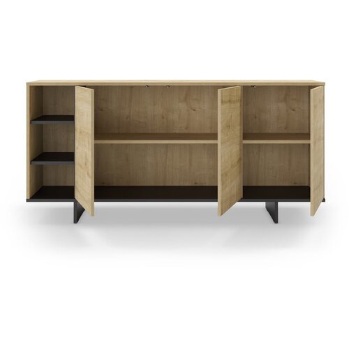 Marckeric Niska komoda u dekoru hrasta u prirodnoj boji 170x80 cm Cequoia &amp;ndash; Slike