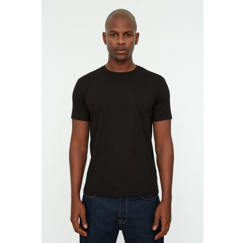 Trendyol Black Men's Basic Regular Fit Crew Neck Short Sleeved T-Shirt Slike