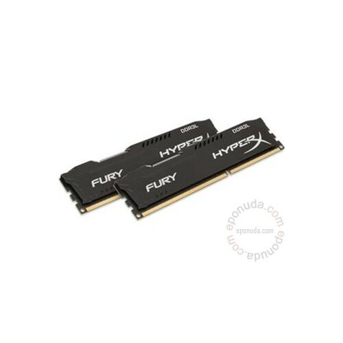 Kingston DDR3 16GB (2x8GB kit) 1866MHz HX318LC11FBK2/16 HyperX Fury Black ram memorija Slike