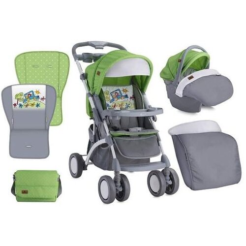 Lorelli Bertoni kolica Apollo Set Green &amp;amp;amp; Grey Car Slike