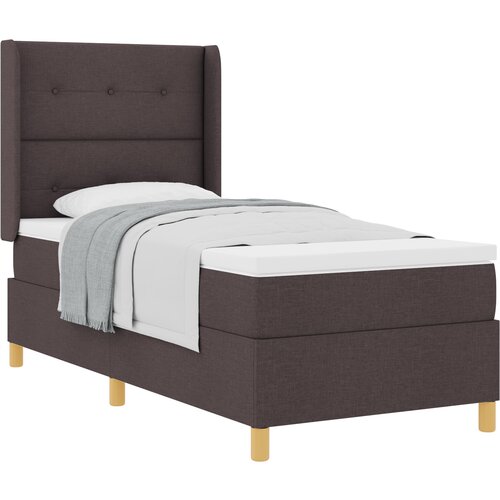 vidaXL Box spring krevet Tamno smeđa 90 x 190 cm tkanina Cene