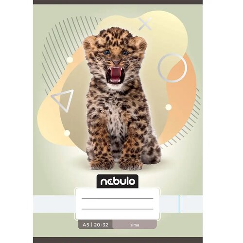 NEBULO spajalica glatka bilježnica A5 20-32 životinjski - s leopardom Cene