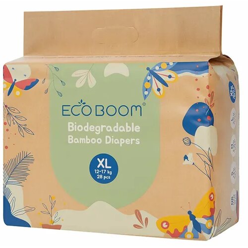 Eco boom joy biorazgradive pelene za bebe veličina xl (od 12kg) 28kom Slike