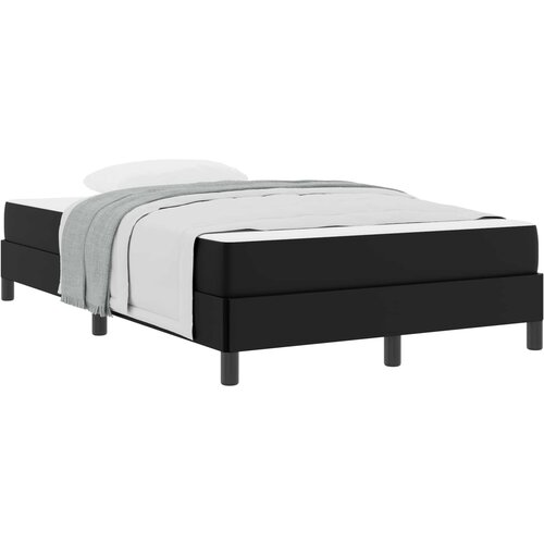 vidaXL Konstrukcija postelje z vzmetnico Črna 120 x 190 cm blago, (5000127697) Cene