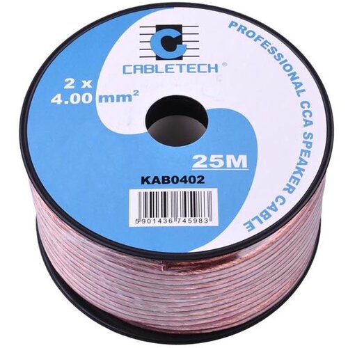 Cabletech Kabel za avtozvočnike 25m 2x 4.00 mm2 transparent, (20811815) Cene