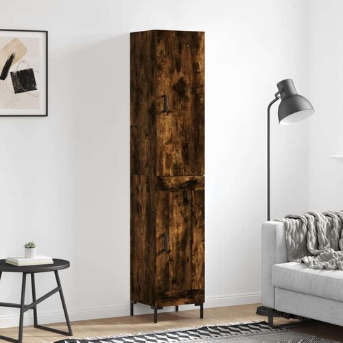  Visoka komoda dimljeni hrast 34 5x34x180cm konstruiranog drva Cijene