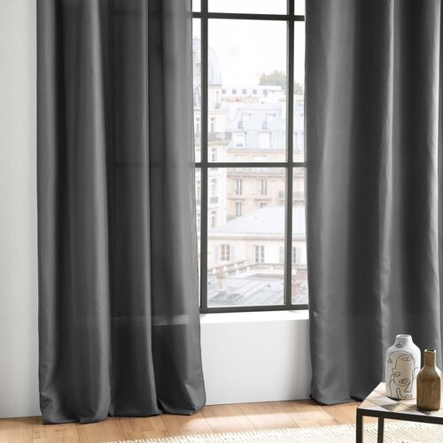 Douceur d int&amp;eacute;rieur Antracitno siva zavesa iz mikrovlaken 140x280 cm Absolu &amp;ndash; Slike