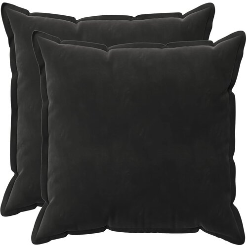  Presvlaka za jastuk 2 pcs HOUTEN Crna 65 x 65 cm Baršun Cene