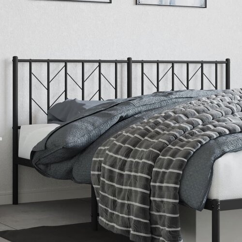 vidaXL Metalno uzglavlje crno 160 cm Cijene