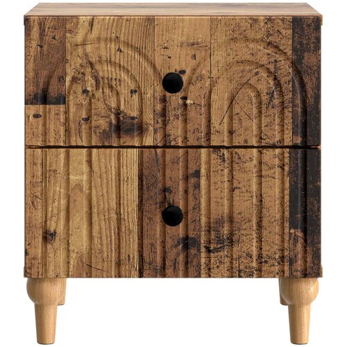  Noćni ormar s ladicama 2 pcs Staro drvo 43 x 34,5 x 48 cm Slike