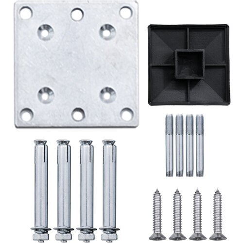  Set WPC ograda 2 kvadratne + 1 kosa 446 x 186 cm smeđi Slike