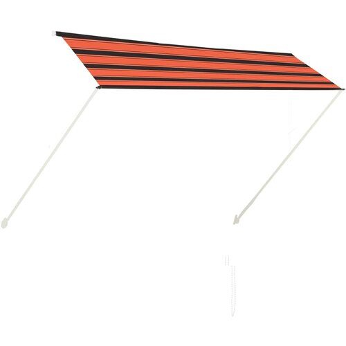 Maison Chic Zložljiva tenda - Senčniki 300x150 cm oranžna in rjava, (22038254) Slike