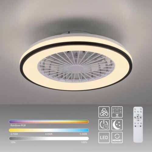 Just LIGHT. 14447-18 - LED RGBW prigu&amp;scaron;iva plafonski ventilator LENO LED/44W/230V + daljinski upravljač Slike