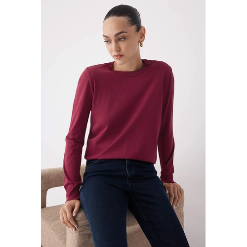 TRENDYOLMILLA ženski duks Twoaw26Kz000810, bordo Slike