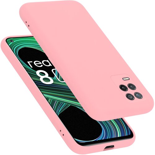 Cadorabo Ohi&scaron;je, združljiv z Realme v tekoči roza barvi - za&scaron;čitni pokrov iz fleksibilnega silikona TPU, (20602801) Cene