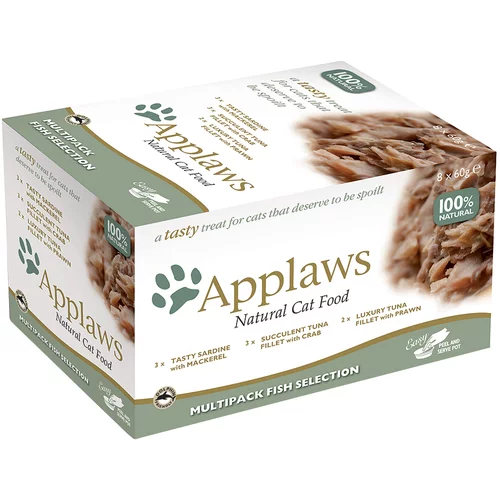 Applaws Cat Pot Selection poskusno pakiranje 8 x 60 g - Ribja izbira