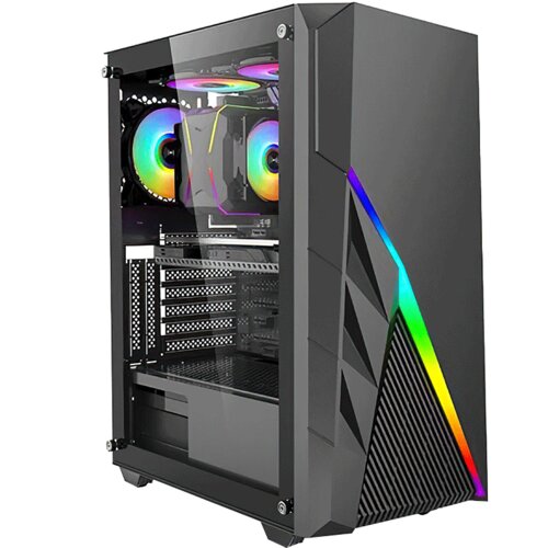 Ig Max Kući&amp;scaron;te T5912 BUSTER gaming, Glass, 1x120mm ventilator. MIDI ATX Slike