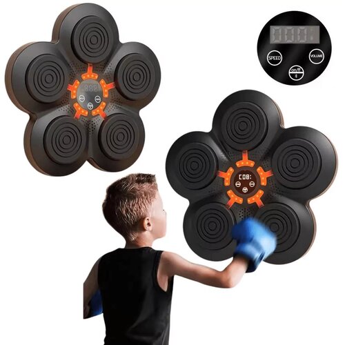 Lean Toys LED luči za stensko tablo z glasbenim boksarskim strojem Bluetooth Cene
