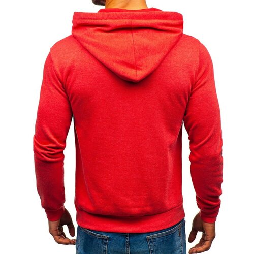 DStreet Men's sweatshirt Glo-Story 6216 with hood - red, Slike