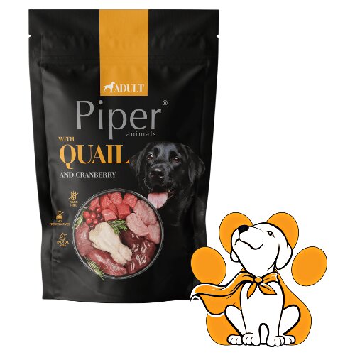 Piper Dog Pouch Quail 500g, Vlažna Hrana Za Pse Sa Prepelicom Za Probavu Cene
