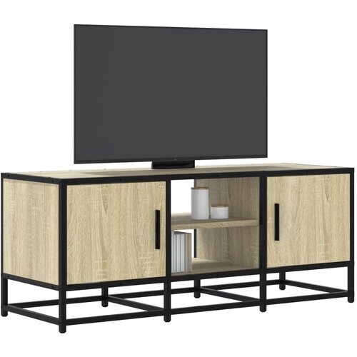 TV ormarić boja hrasta 100x35x41 cm konstruirano drvo i metal Cijene