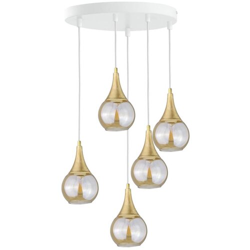  Luster na sajli LACRIMA WHITE 5xE27/60W/230V prečnik 45 cm Cene