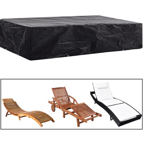 VidaXL Pokrivalo za vrtni ležalnik 8 obročkov 218x77x55 cm Slike
