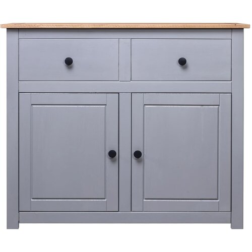 Maison Chic Komoda - Predalnik siva 93x40x80 cm trdna borovina Panama Range, (21721201) Slike