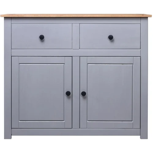 MAISON CHIC Komoda - Predalnik siva 93x40x80 cm trdna borovina Panama Range, (21721201)