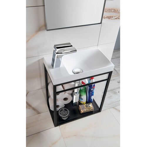 Sapho Črno kovinsko stensko stojalo brez umivalnika 39,5x45 cm Crest &amp;ndash; Slike