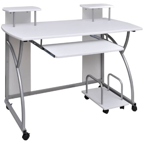 vidaXL Stol za računalo bijeli 110 x 52 x 88 5 cm konstruirano drvo Cijene