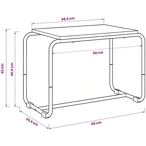 TV stalak 60 x 35.5 x 42 cm Hrast sonoma Konstruirano drvo - Hrast sonoma 60 x 35.5 x 42 cm Slike