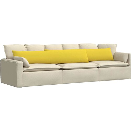  Jastučići za sofu 2 pcs Svijetlo žuta 200 x 40 cm tkanina Slike