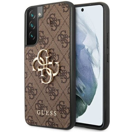 Guess PU 4G Metal Logo Zadní Kryt pro Samsung Galaxy S23 Brown Ovitek za telefon Vijolična Cene