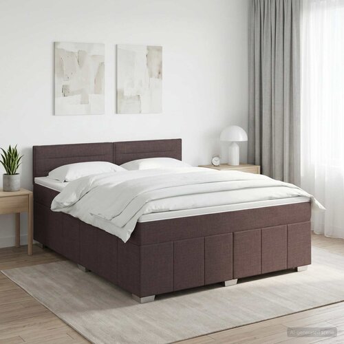  Boxspring krevet s madracem Tamno smeđa 180 x 200 cm Tkanina 202 x 183.5 x 88 cm Cene