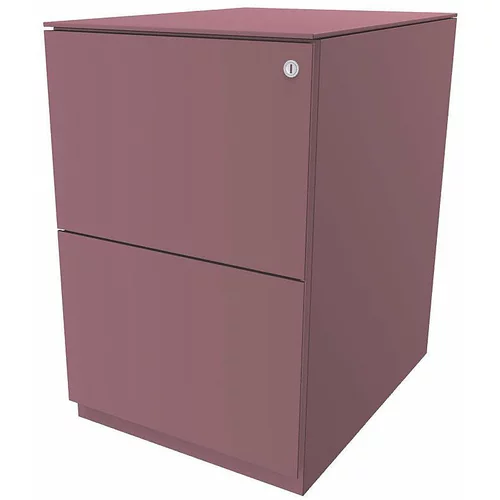 BISLEY Pomični predalnik Note™, 2 predala za obešalne mape, VxŠ 652 x 420 mm, s krovno ploščo, roza