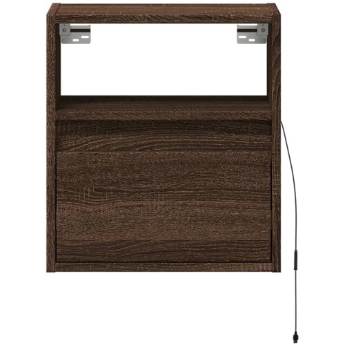  Zidni TV ormarić s LED svjetlima boja hrasta 41x31x45 cm Slike