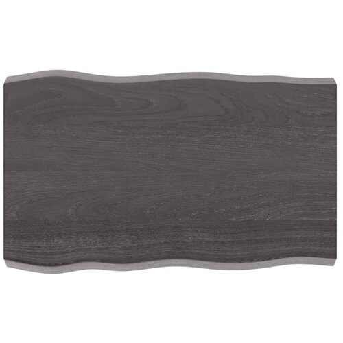 vidaXL Mizna plošča temno siva 80x50x6 cm obdelana trdna hrastovina Cene