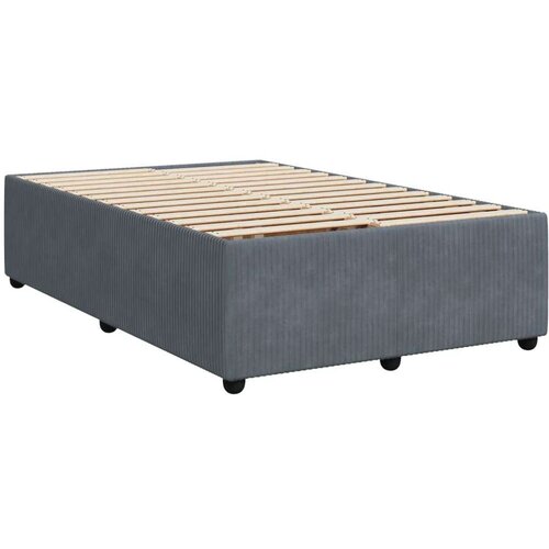 VidaXL Krevet box spring s madracem tamnosivi 120 x 190 cm bar&amp;scaron;un Slike