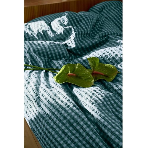 JUNA Zelena/modra enojna podalj&amp;scaron;ana posteljnina iz krepa 150x210 cm B&amp;aelig;k&amp;amp;B&amp;oslash;lge &amp;ndash; Slike