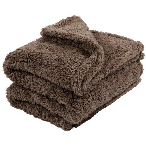Tiseco Home Studio tamnosmeđa pli&amp;scaron;ana deka Teddy, 130 x 170 cm Slike