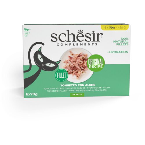  Ekonomično pakiranje Schesir Complements u želeu 24 x 70 g - Tuna s morskim algama Cijene