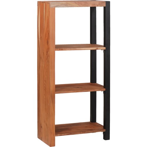 VidaXL Knjižna omara Rjava, Črna 50 x 30 x 110 cm Masiven les akacije Slike