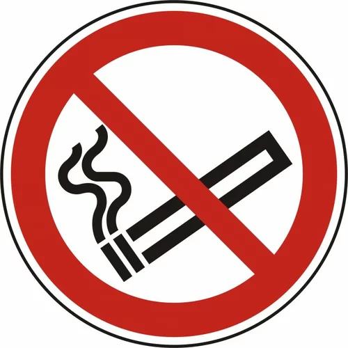  Samoljepljiva naljepnica upozorenja - zabranjeno pušenje 100 mm