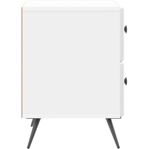  Noćni ormar s ladicama Bijela visokog sjaja 43 x 34 5 x 47 5 cm Slike