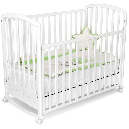 Bebi Snovi Krevetac za bebe Mirta sa fiokom i klackalicom, Beli Cene