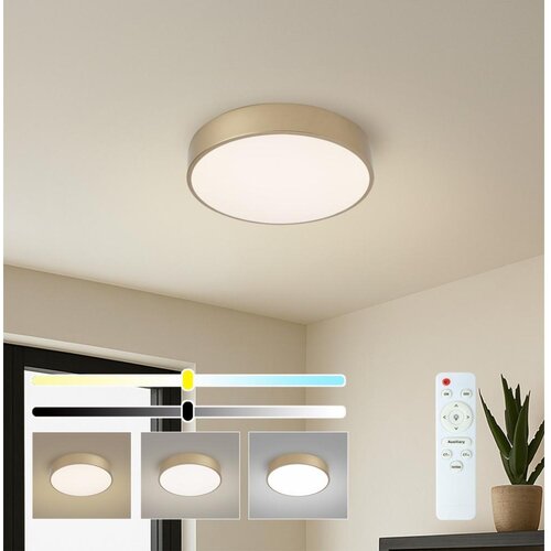 Brilagi LED prigu&amp;scaron;iva stropna svetiljka POOL LED/36W/230V, prečnika 30 cm, zlatna + daljinski upravljač Slike